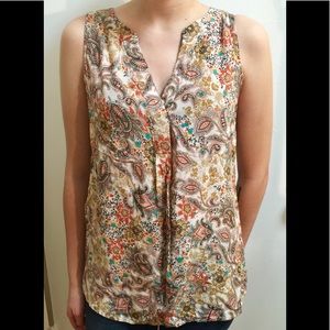 Artisan NY Sleeveless Paisley Shell